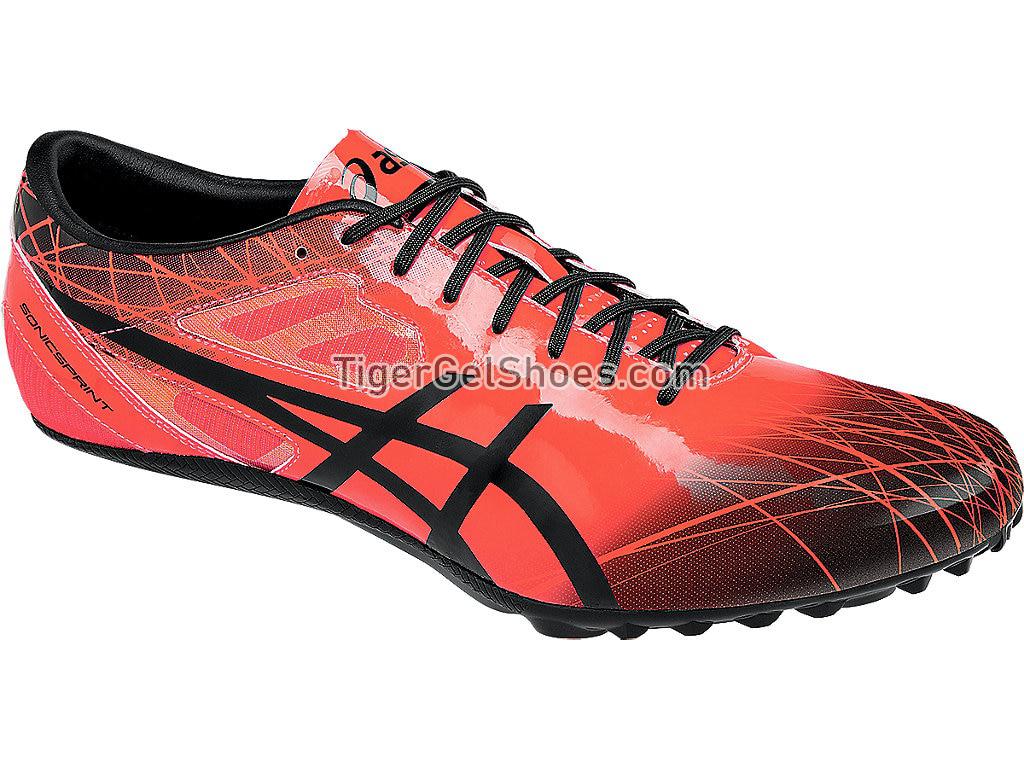 Asics Sonicsprint Flash Coral/Black G601Y-0690 Mens Track and Field Shoes