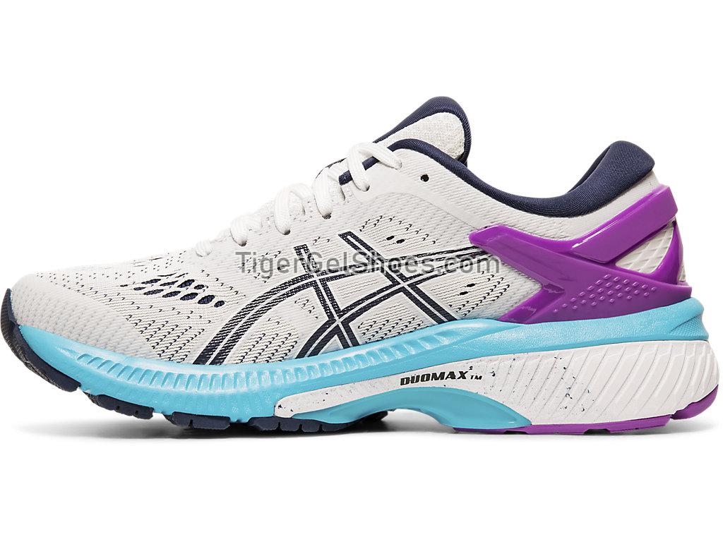Asics GEL-KAYANO 26 White/Peacoat 1012A457-100 Womens Running Shoes
