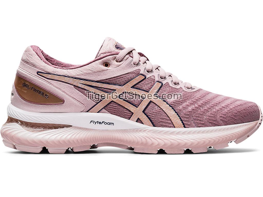 Asics GEL-Nimbus 22 (D) Watershed Rose/Rose Gold 1012A586-702 Womens Running Shoes