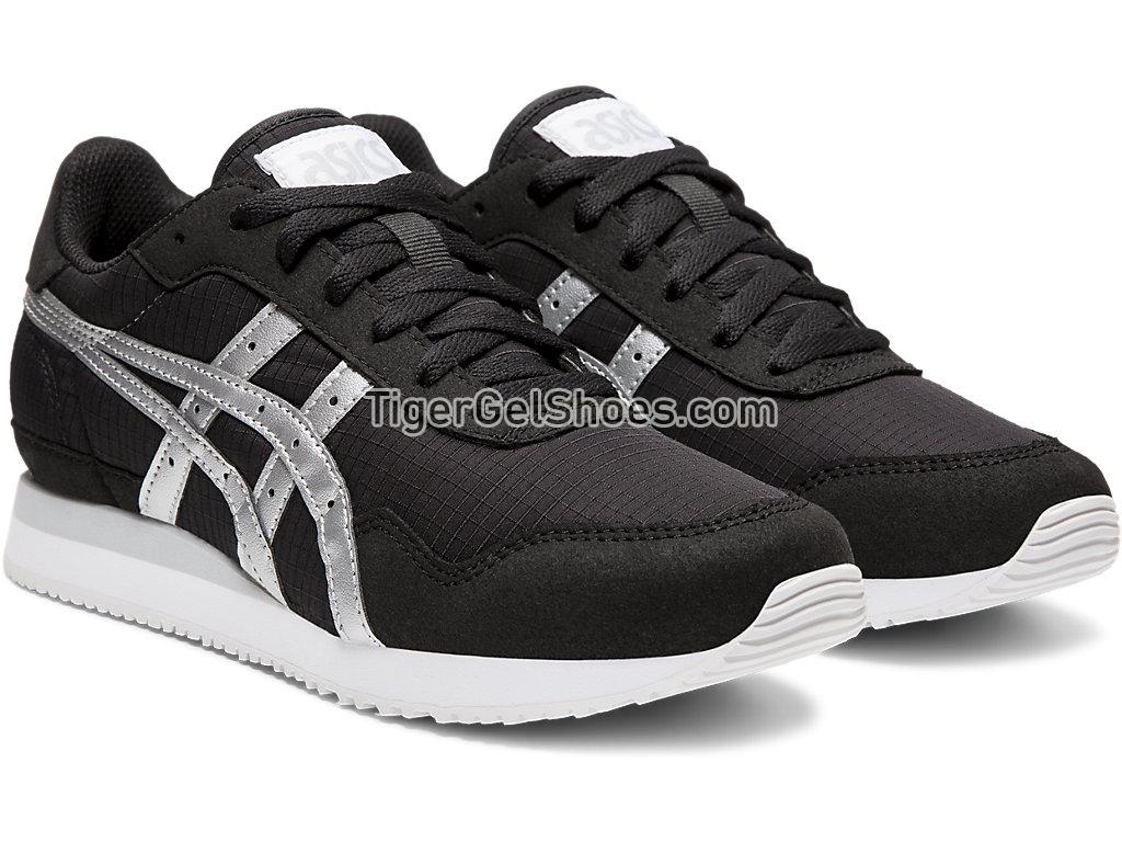 Asics TIGER RUNNER Black/Silver 1192A126-001 GEL Womens Shoes