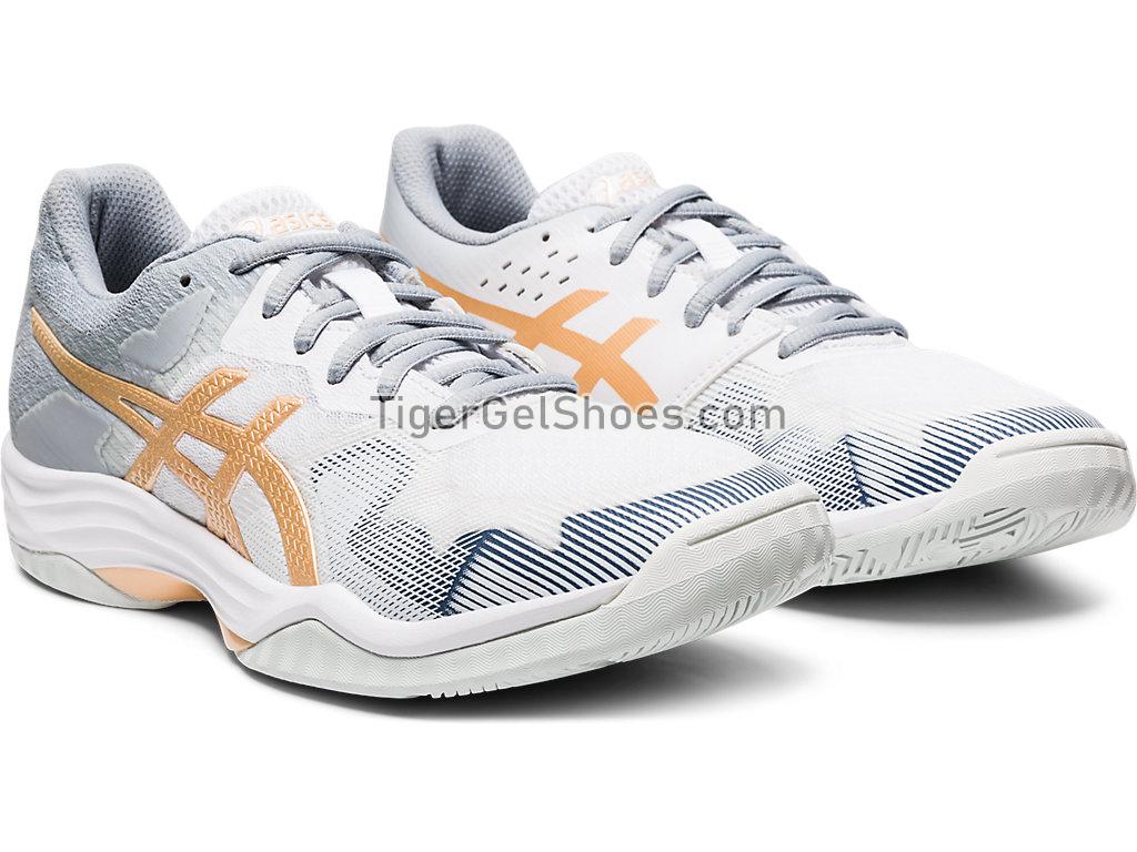 Asics GEL-TACTIC 2 White/Champagne 1072A035-102 Womens Volleyball Shoes