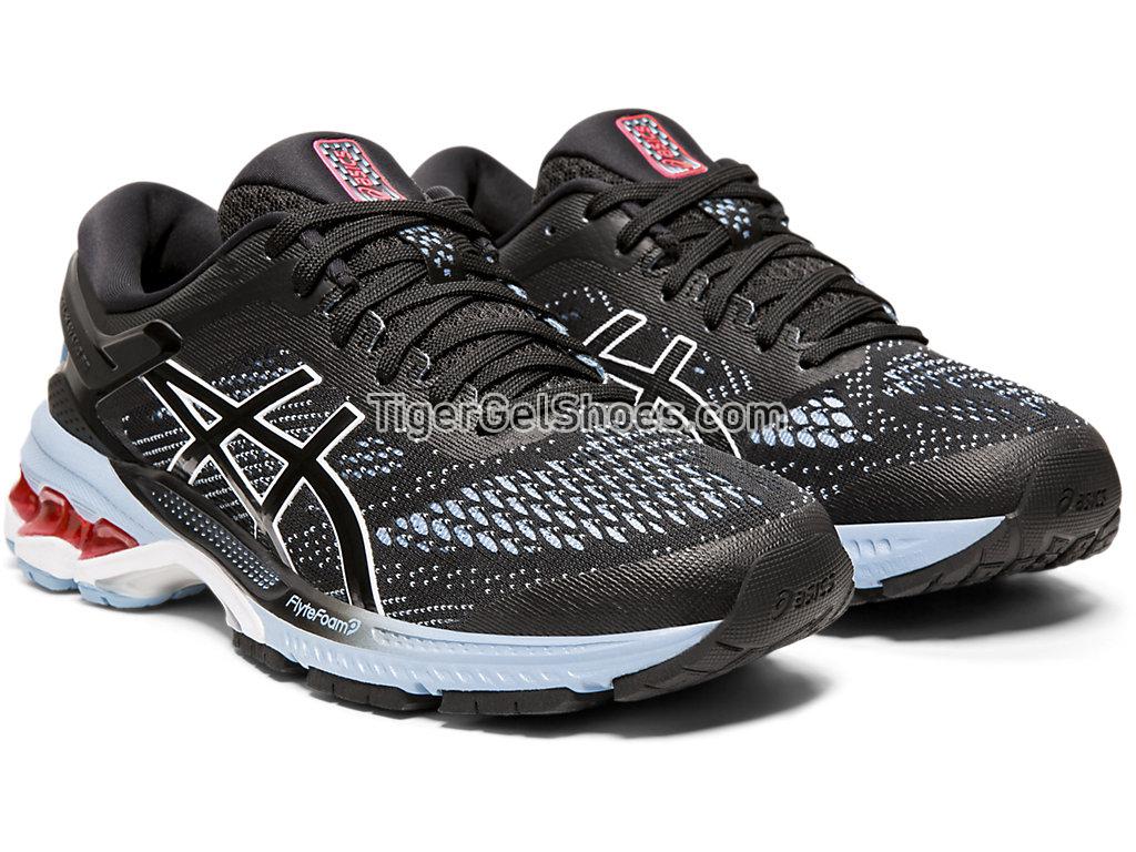 Asics GEL-KAYANO 26 Black/Heritage Blue 1012A457-003 Womens Running Shoes