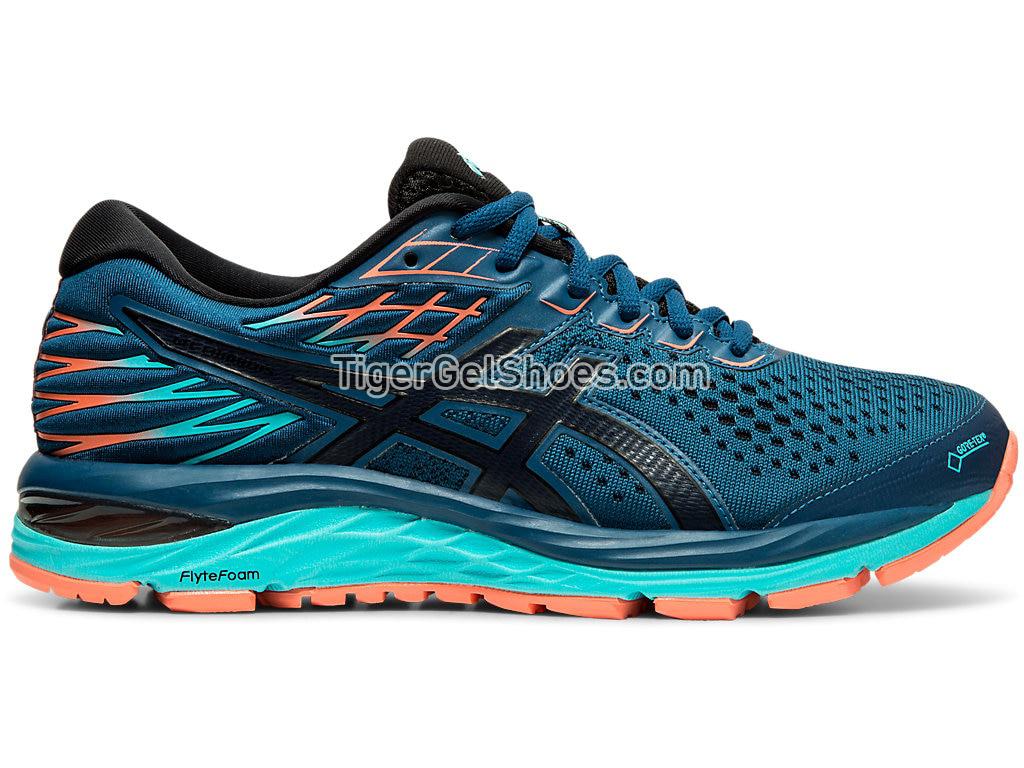Asics GEL-CUMULUS 21 G-TX Mako Blue/Midnight 1012A487-400 Womens Running Shoes