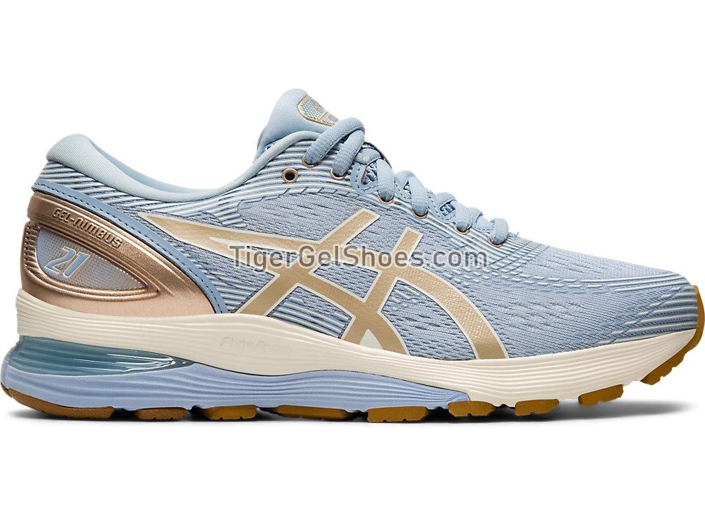 Asics GEL-NIMBUS 21 FF Mist/Frosted Almond 1012A552-400 Womens Running Shoes