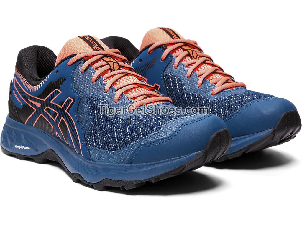 Asics GEL-SONOMA 4 G-TX Mako Blue/Sun Coral 1012A191-400 Womens Trail Running Shoes