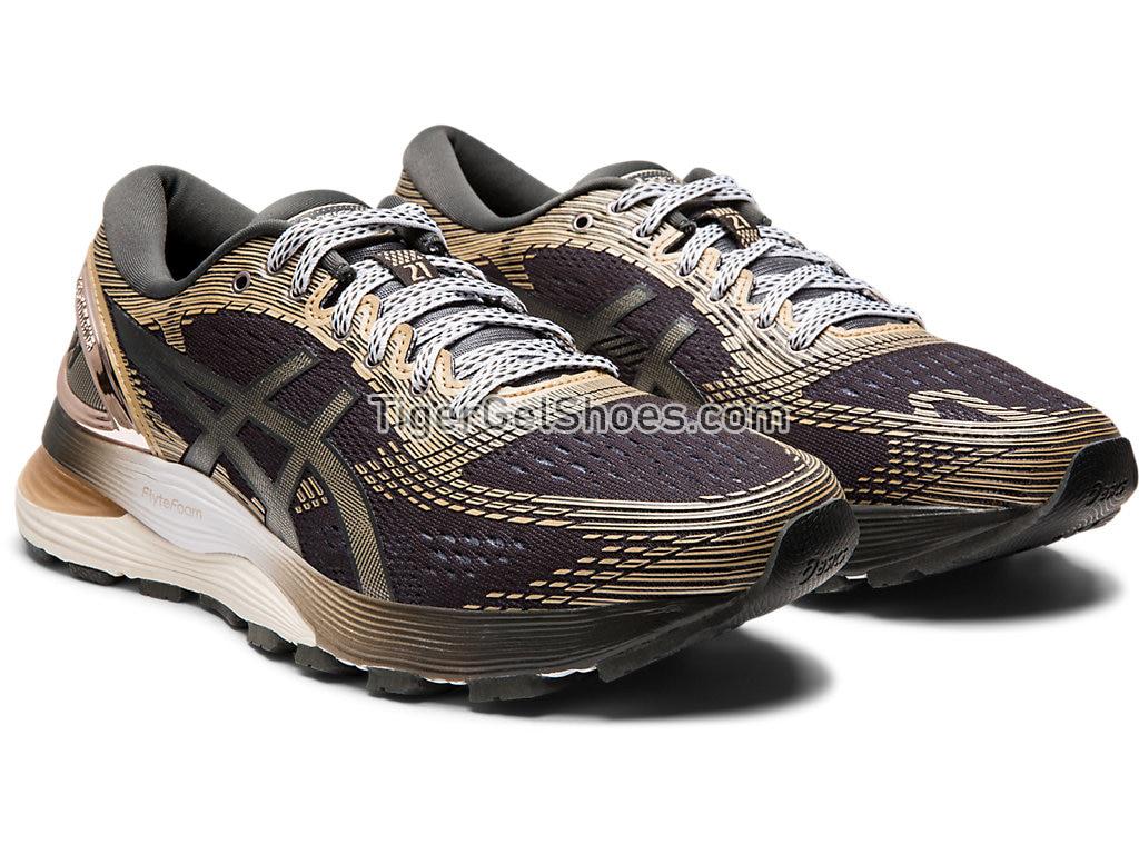 Asics GEL-NIMBUS 21 Graphite Grey/Frosted Almond 1022A238-021 Womens Running Shoes