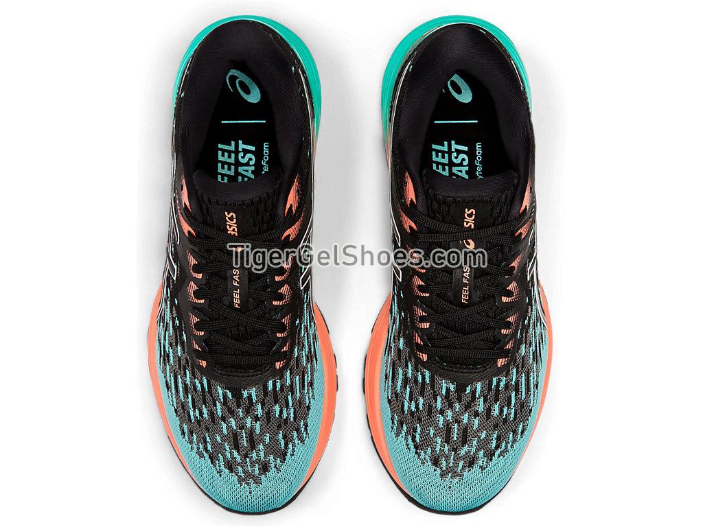 Asics DYNAFLYTE 4 Black/Ice Mint 1012A465-002 Womens Running Shoes