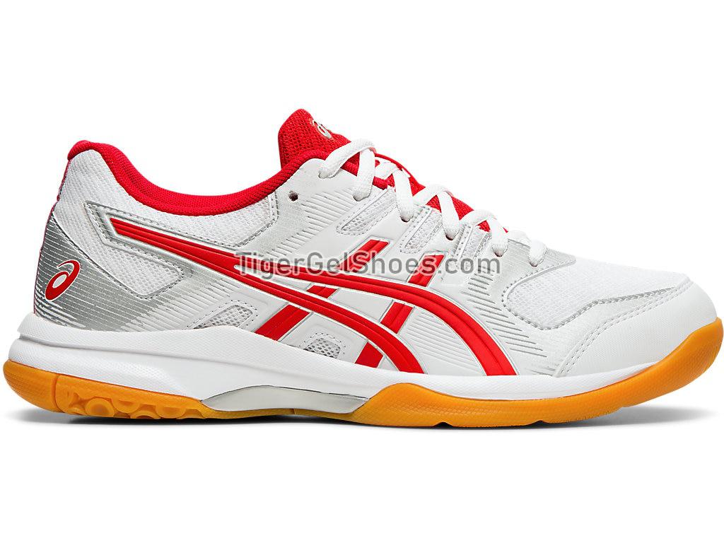 Asics GEL-ROCKET 9 White/Classic Red 1072A034-101 Womens Volleyball Shoes