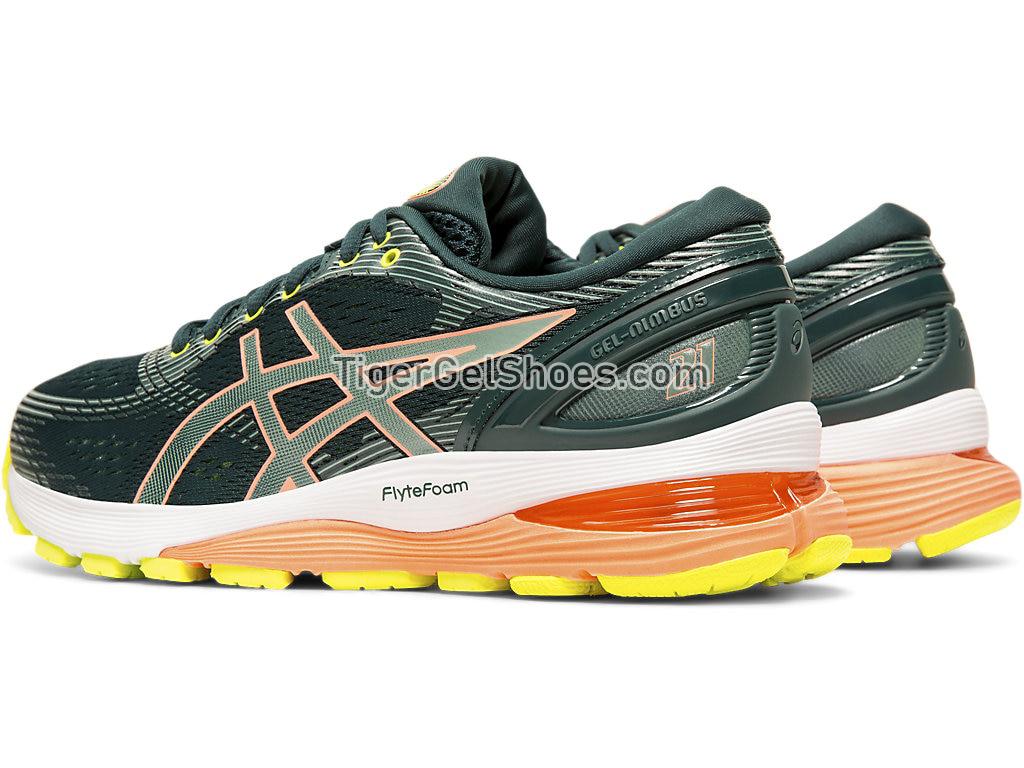 Asics GEL-NIMBUS 21 Saxon Green/Cleadon 1012A156-300 Womens Running Shoes