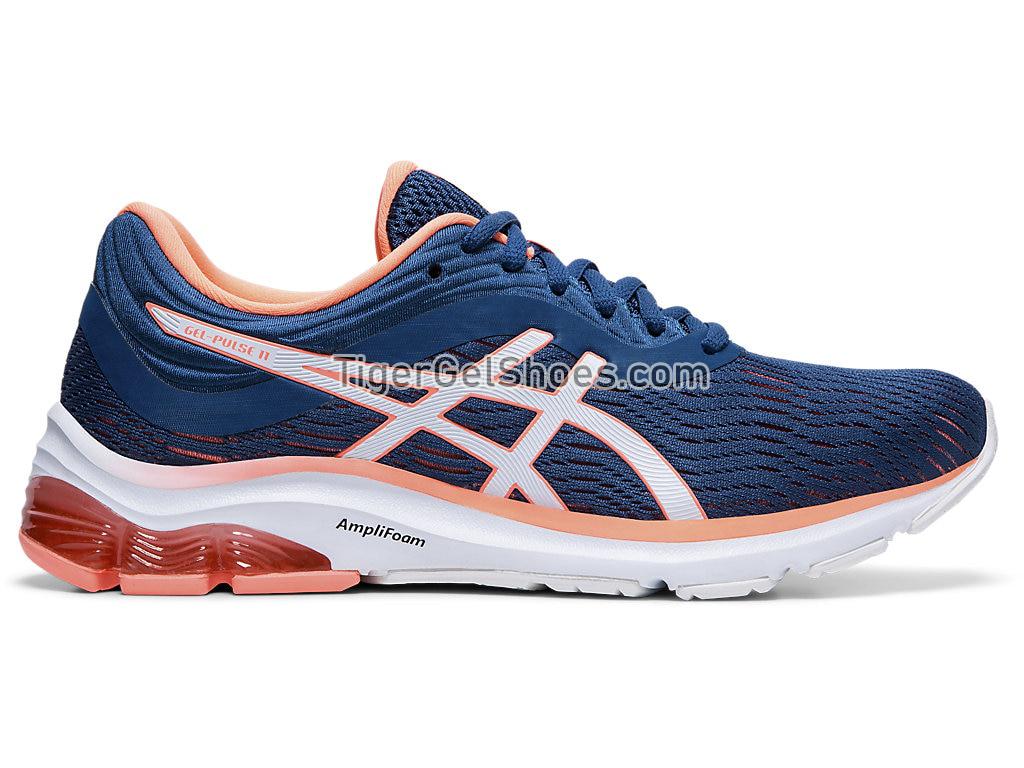 Asics GEL-PULSE 11 Mako Blue/Sun Coral 1012A467-401 Womens Running Shoes