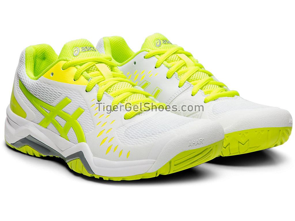 Asics GEL-Challenger 12 White/Safety Yellow 1042A041-105 Womens Tennis Shoes