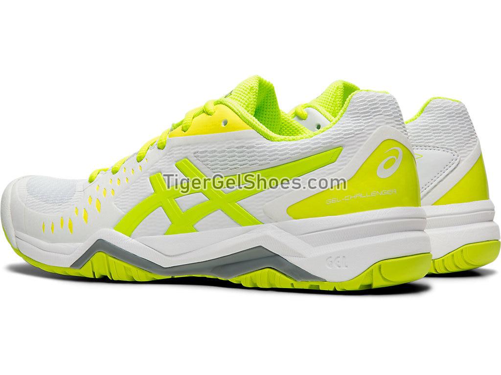 Asics GEL-Challenger 12 White/Safety Yellow 1042A041-105 Womens Tennis Shoes