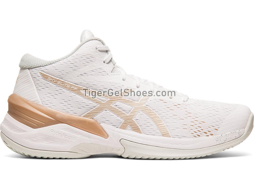 Asics SKY ELITE FF MT White/Frosted Almond 1052A023-101 Womens Volleyball Shoes