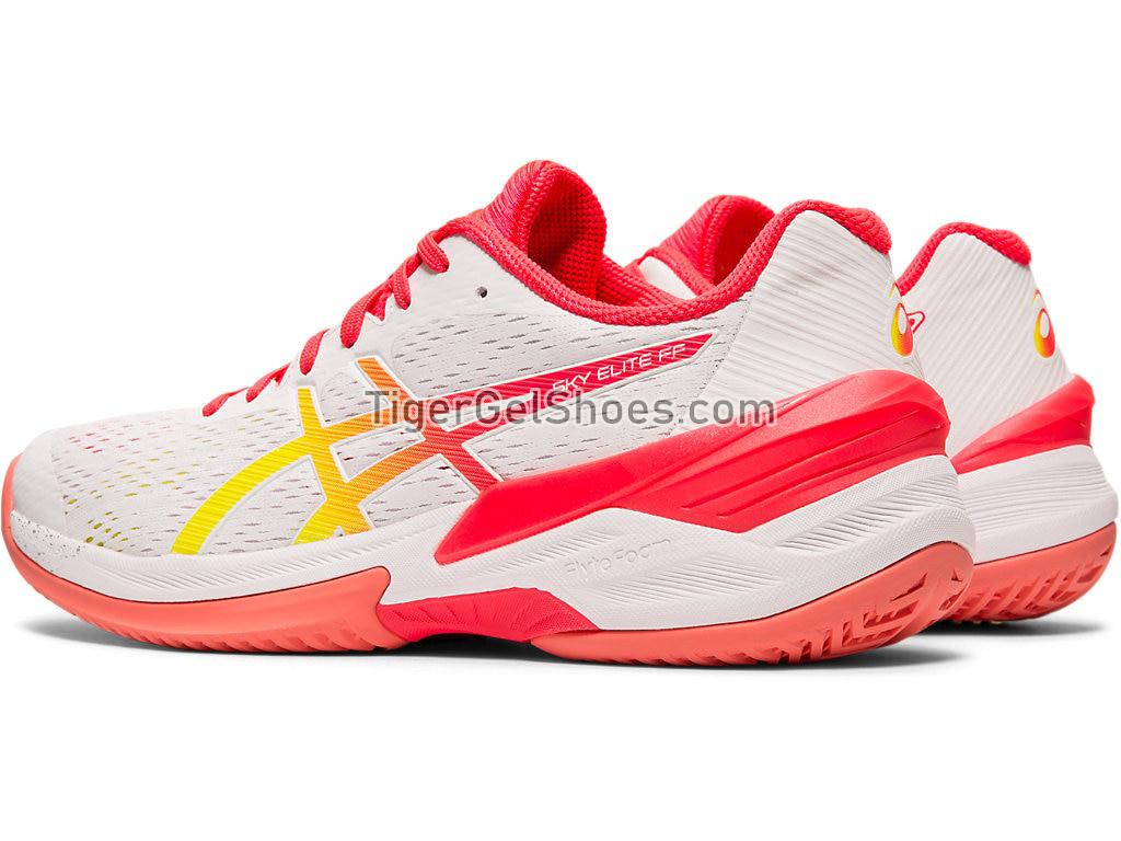 Asics SKY ELITE FF White/Laser Pink 1052A024-100 Womens Volleyball Shoes
