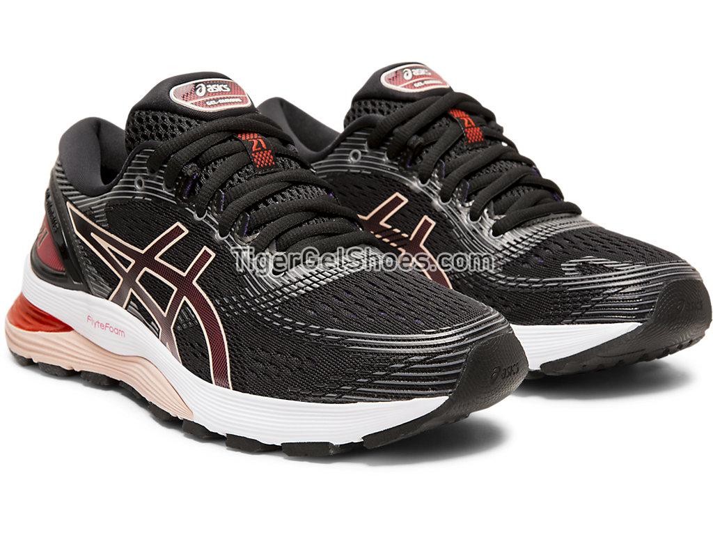 Asics GEL-NIMBUS 21 Black/Classic Red 1012A156-002 Womens Running Shoes