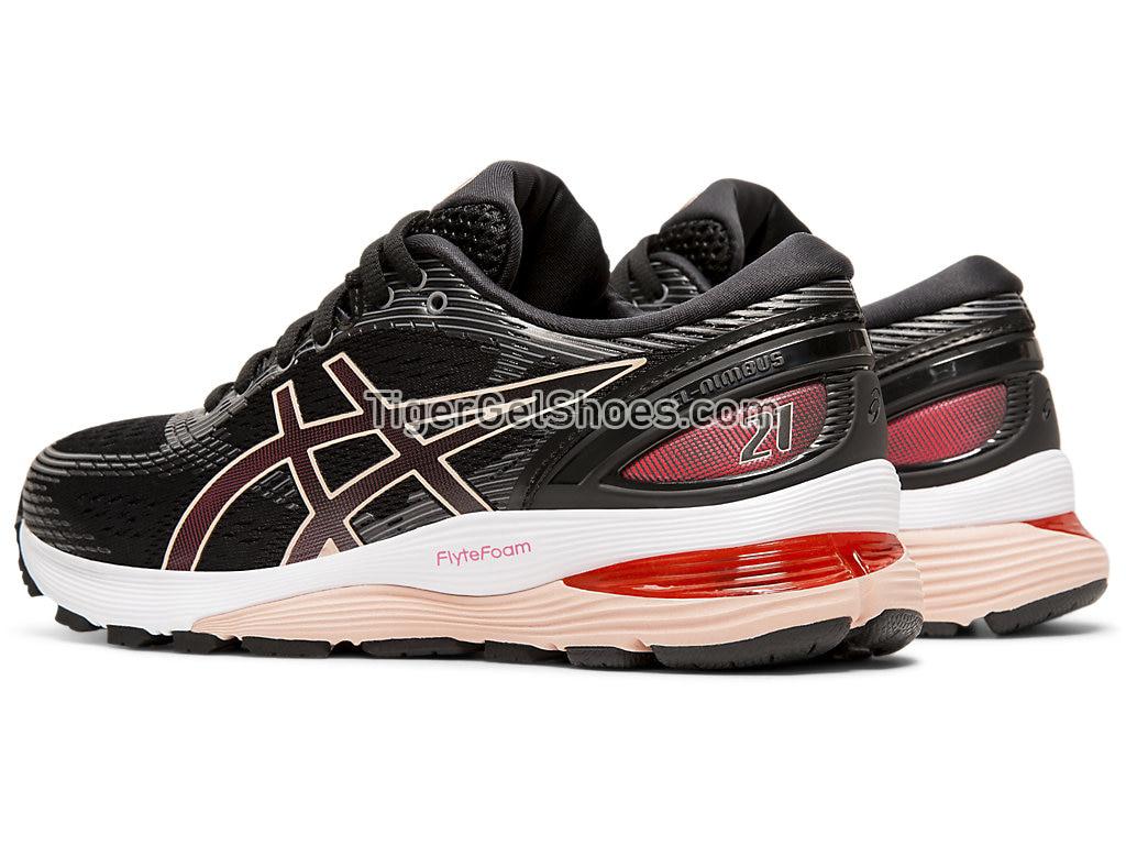 Asics GEL-NIMBUS 21 Black/Classic Red 1012A156-002 Womens Running Shoes