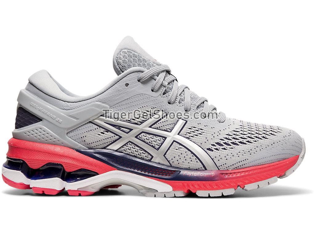 Asics GEL-KAYANO 26 (D) Piedmont Grey/Silver 1012A459-020 Womens Running Shoes