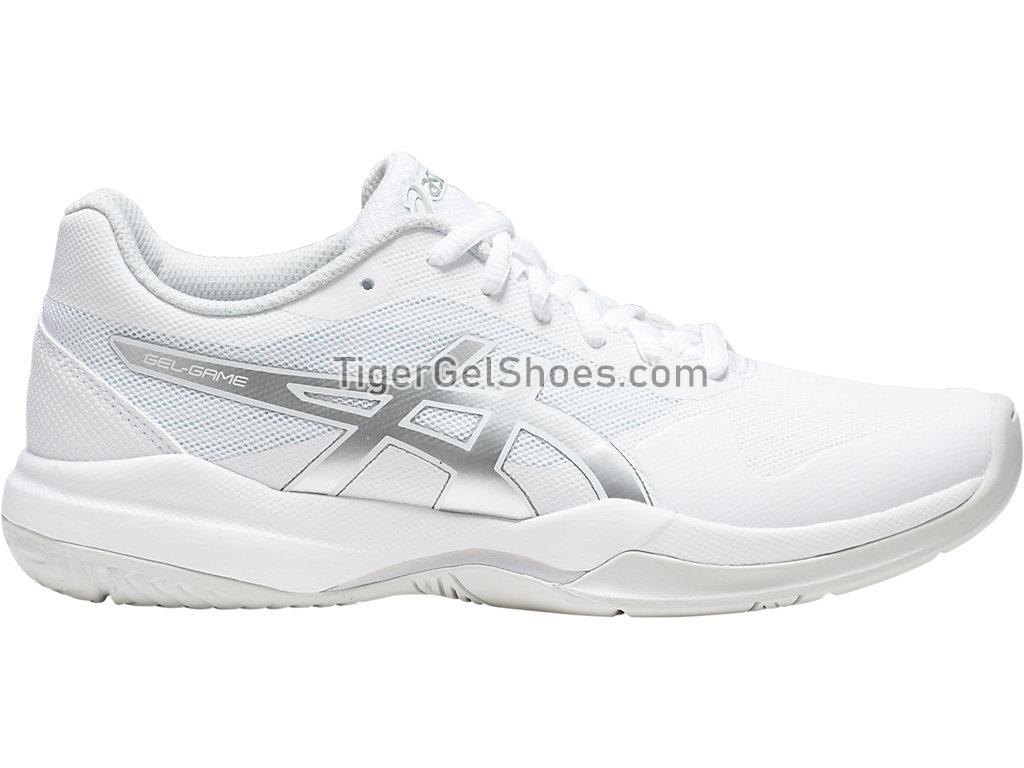 Asics GEL-GAME 7 White/Silver 1042A036-104 Womens Tennis Shoes