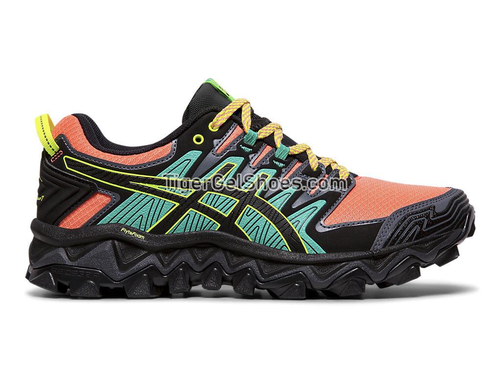 Asics GEL-FUJITRABUCO 7 Sun Coral/Black 1012A180-700 Womens Trail Running Shoes