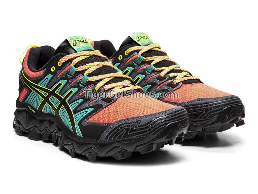 Asics GEL-FUJITRABUCO 7 Sun Coral/Black 1012A180-700 Womens Trail Running Shoes