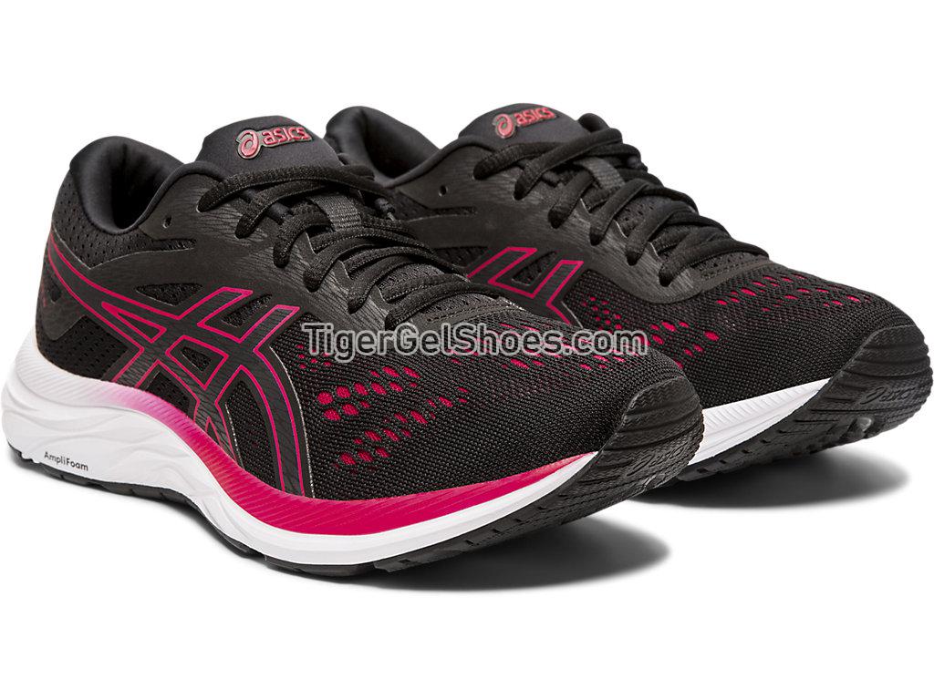 Asics GEL-EXCITE 6 Black/Rose Petal 1012A150-003 Womens Running Shoes