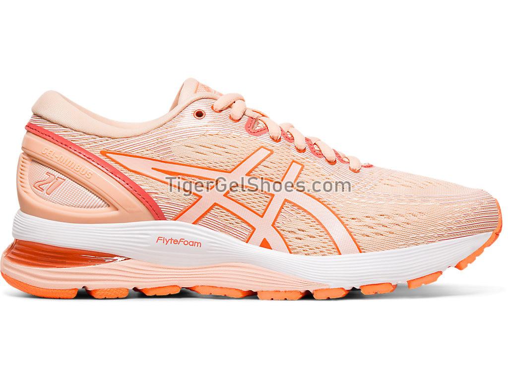 Asics GEL-NIMBUS 21 Baked Pink/White 1012A156-701 Womens Running Shoes