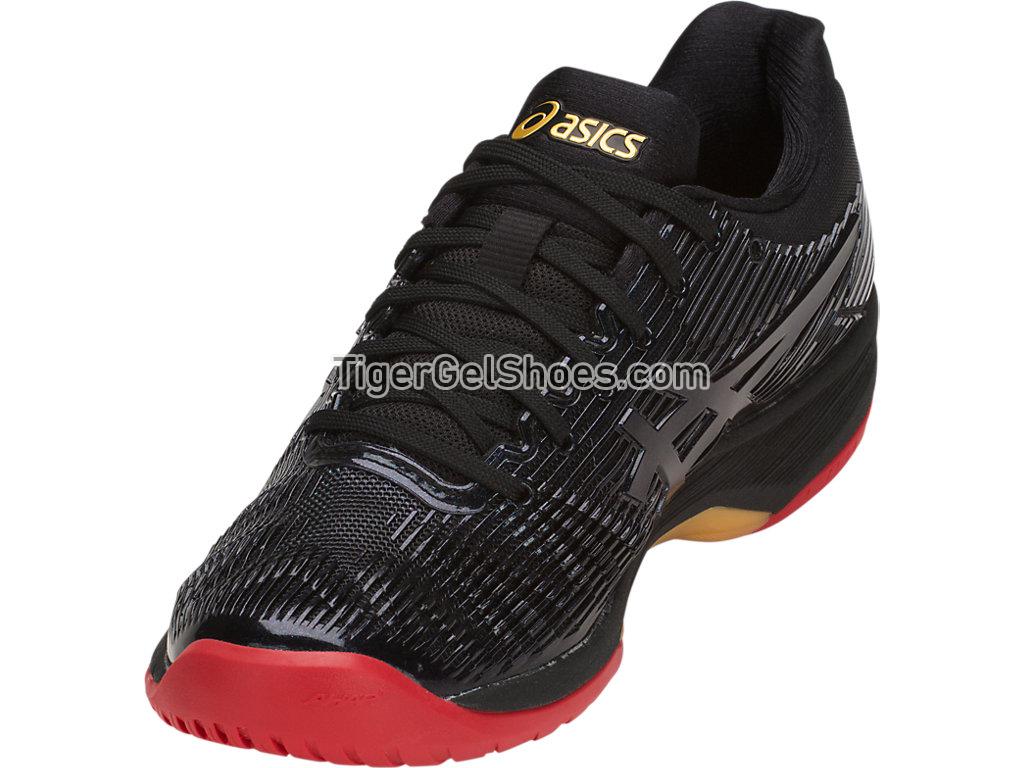 Asics Solution Speed FF L.E Black/Rich Gold 1042A047-001 Womens Tennis Shoes