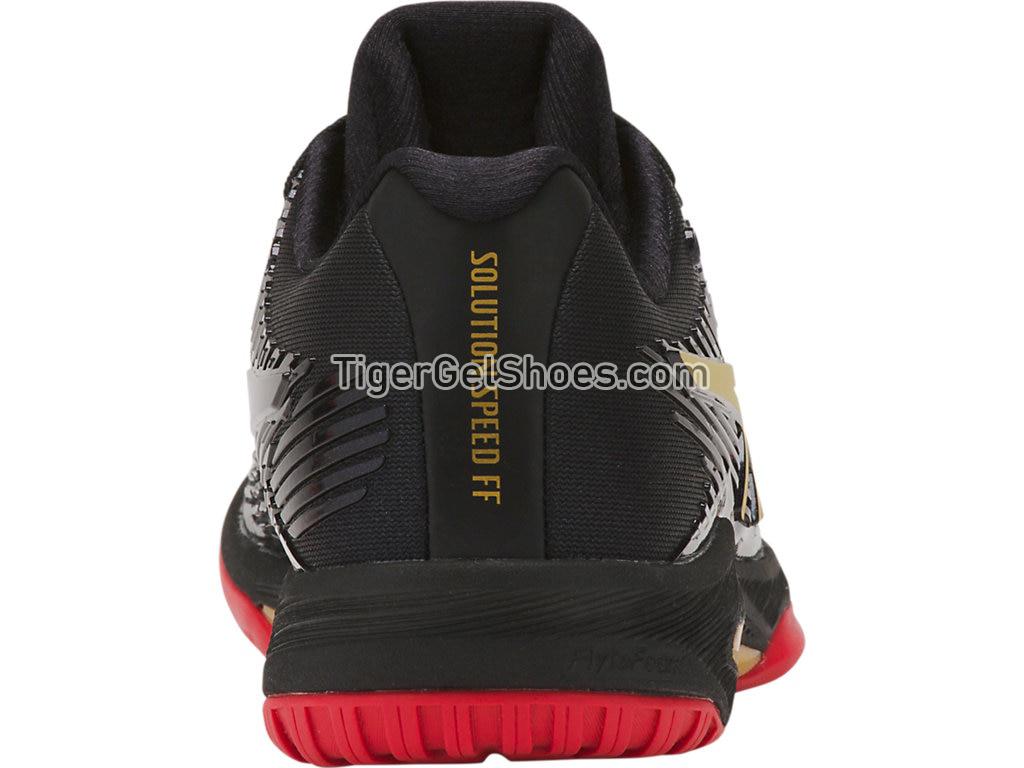 Asics Solution Speed FF L.E Black/Rich Gold 1042A047-001 Womens Tennis Shoes