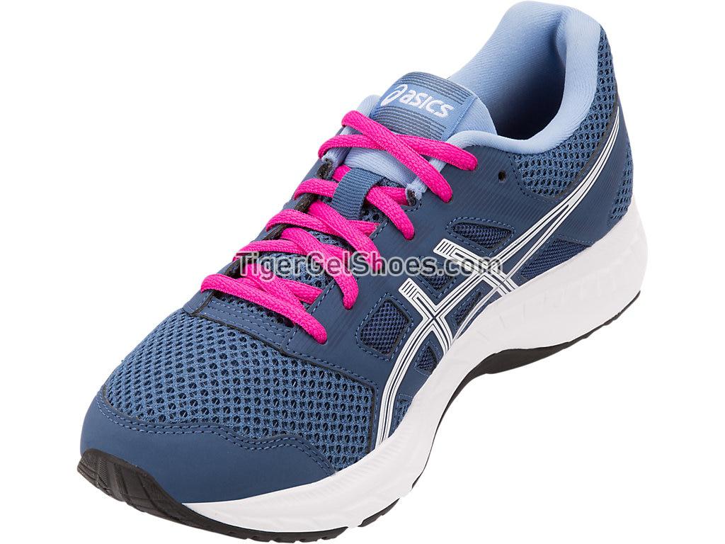 Asics GEL-CONTEND 5 (D) Grand Shark/White 1012A231-401 Womens Running Shoes