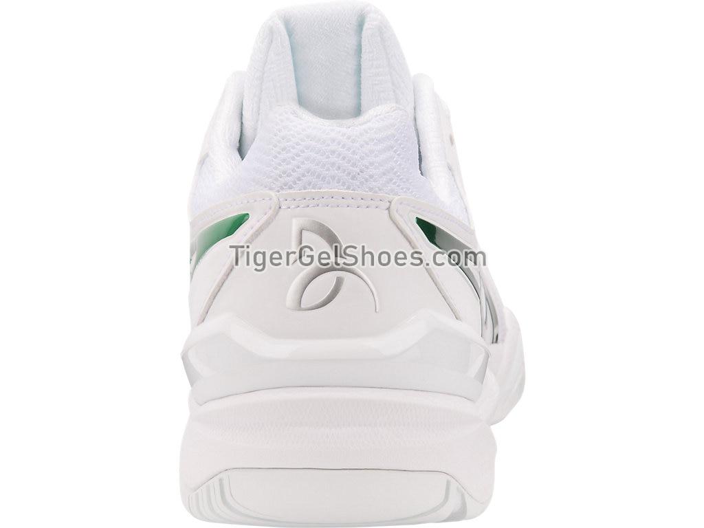 Asics GEL-Resolution 7 Novak White/Green E805N-100 Mens Tennis Shoes