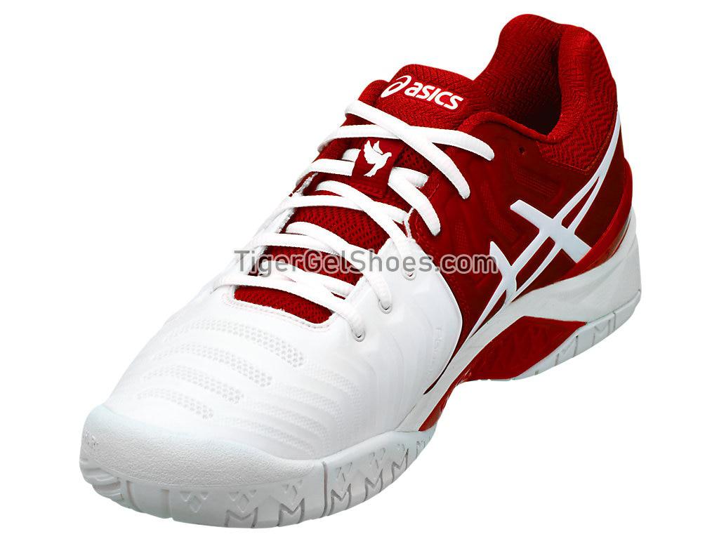 Asics GEL-Resolution 7 Novak Classic Red/White E805N-2301 Mens Tennis Shoes