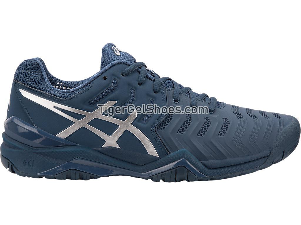 Asics GEL-Resolution 7 Novak Peacoat/Silver E805N-400 Mens Tennis Shoes