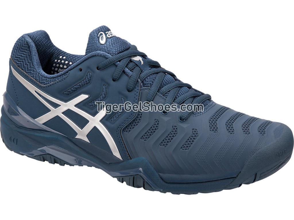 Asics GEL-Resolution 7 Novak Peacoat/Silver E805N-400 Mens Tennis Shoes