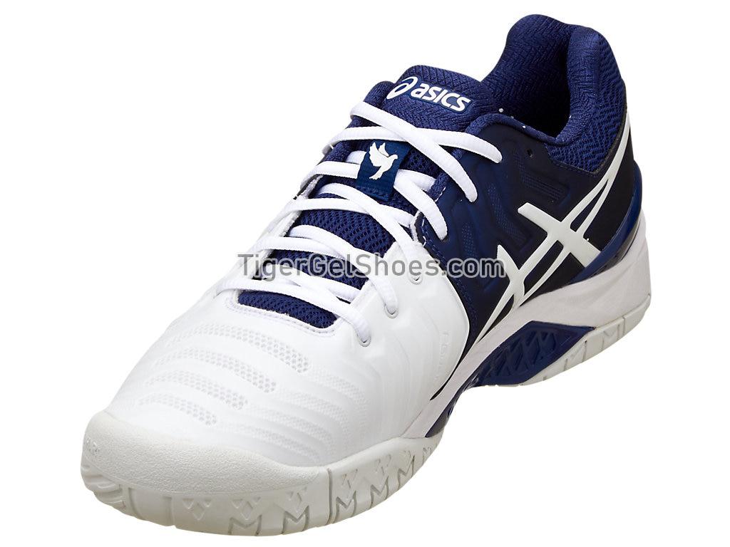 Asics GEL-Resolution 7 Novak Navy/White/Silver E805N-5001 Mens Tennis Shoes