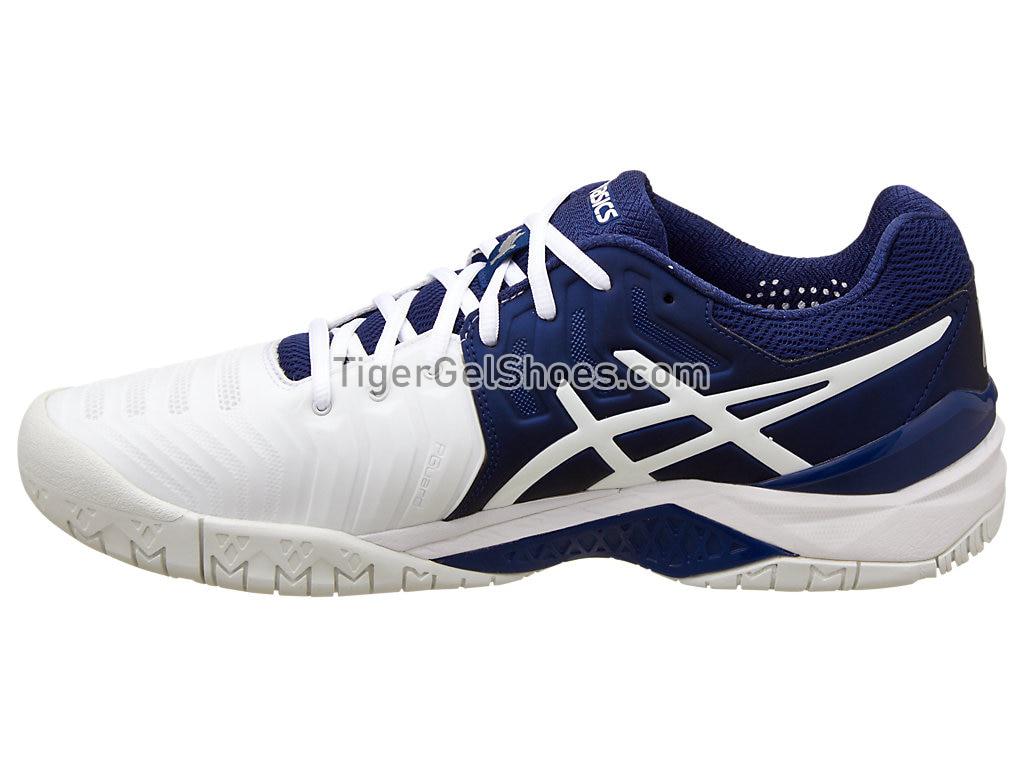 Asics GEL-Resolution 7 Novak Navy/White/Silver E805N-5001 Mens Tennis Shoes