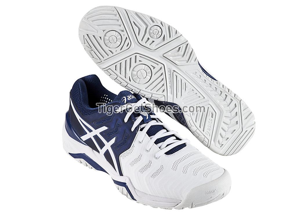 Asics GEL-Resolution 7 Novak Navy/White/Silver E805N-5001 Mens Tennis Shoes