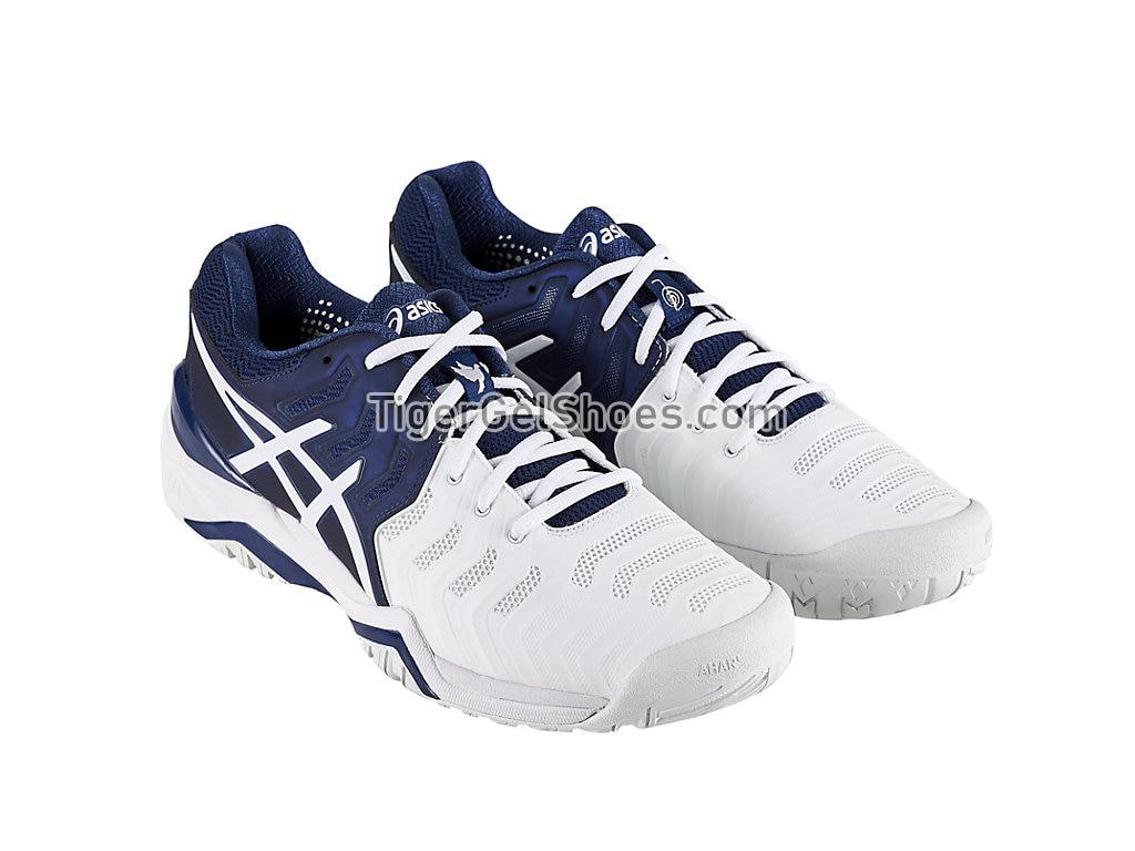 Asics GEL-Resolution 7 Novak Navy/White/Silver E805N-5001 Mens Tennis Shoes