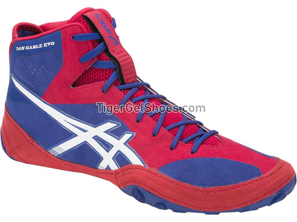 Asics Dan Gable Evo ASICS Blue/White J700Y-400 Womens Mens Wrestling Shoes