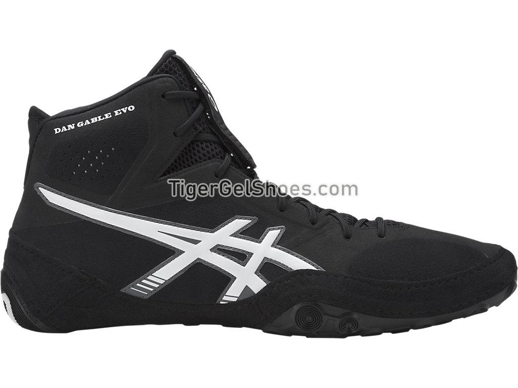 Asics Dan Gable Evo Black/White/Carbon J700Y-9001 Womens Mens Wrestling Shoes