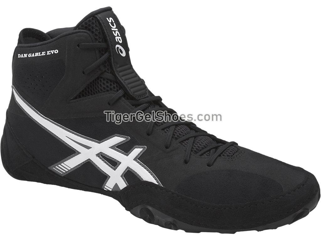Asics Dan Gable Evo Black/White/Carbon J700Y-9001 Womens Mens Wrestling Shoes