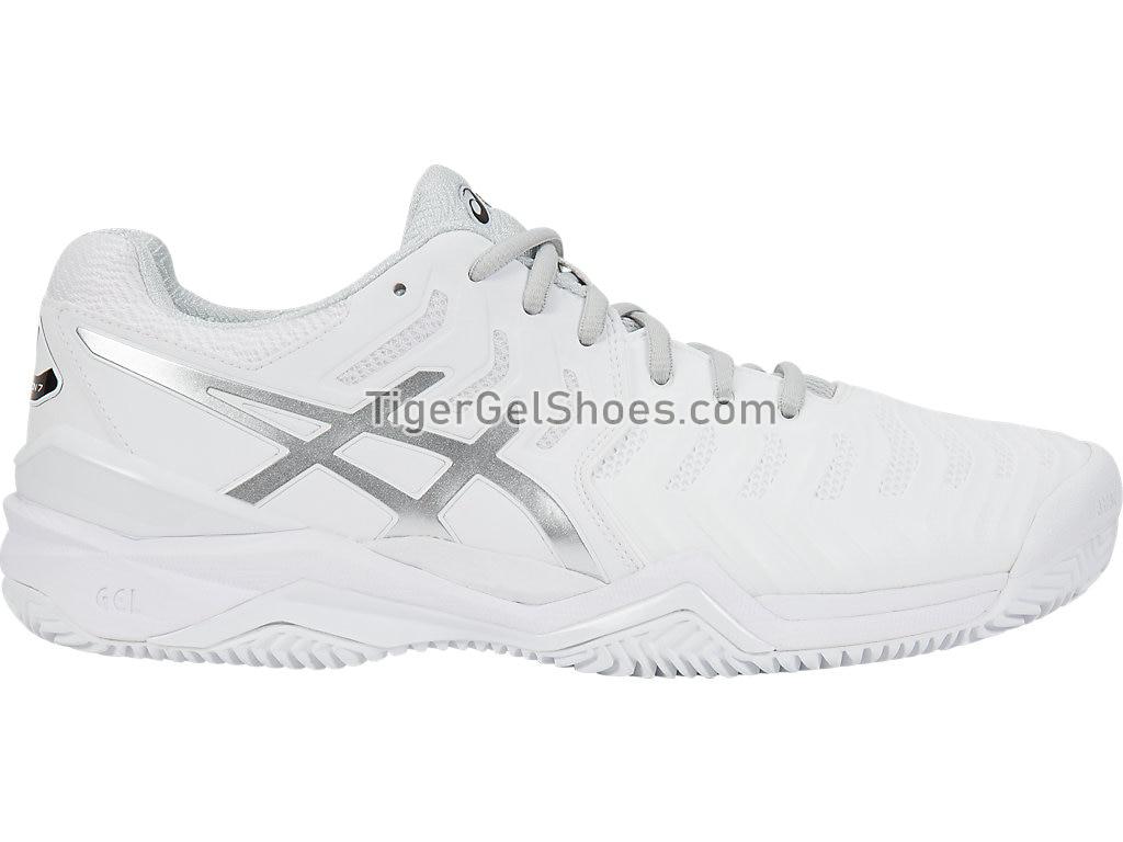 Asics GEL-Resolution 7 Clay Court White/Silver E702Y-0193 Mens Tennis Shoes