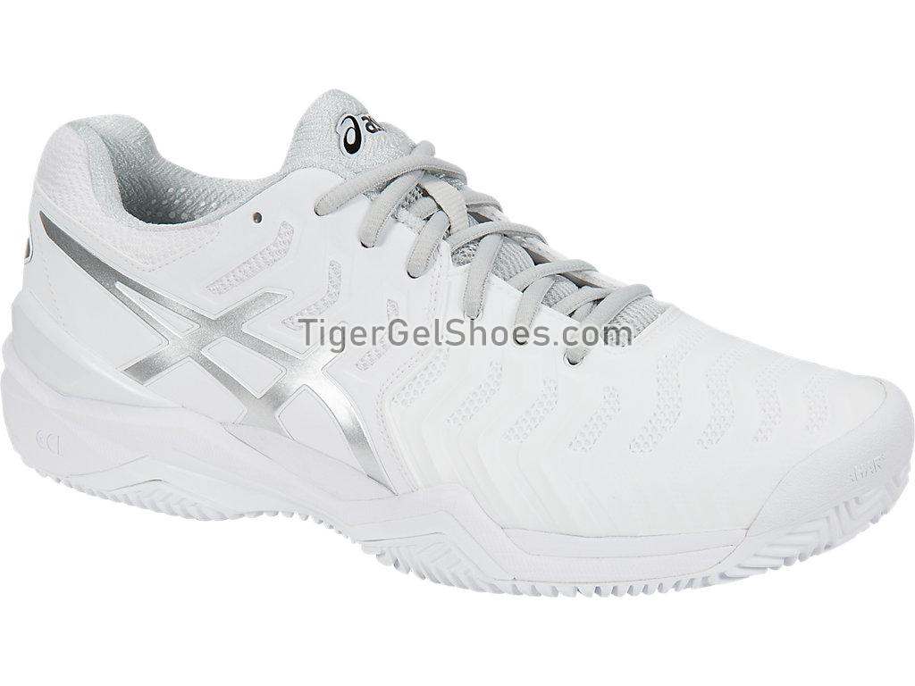 Asics GEL-Resolution 7 Clay Court White/Silver E702Y-0193 Mens Tennis Shoes