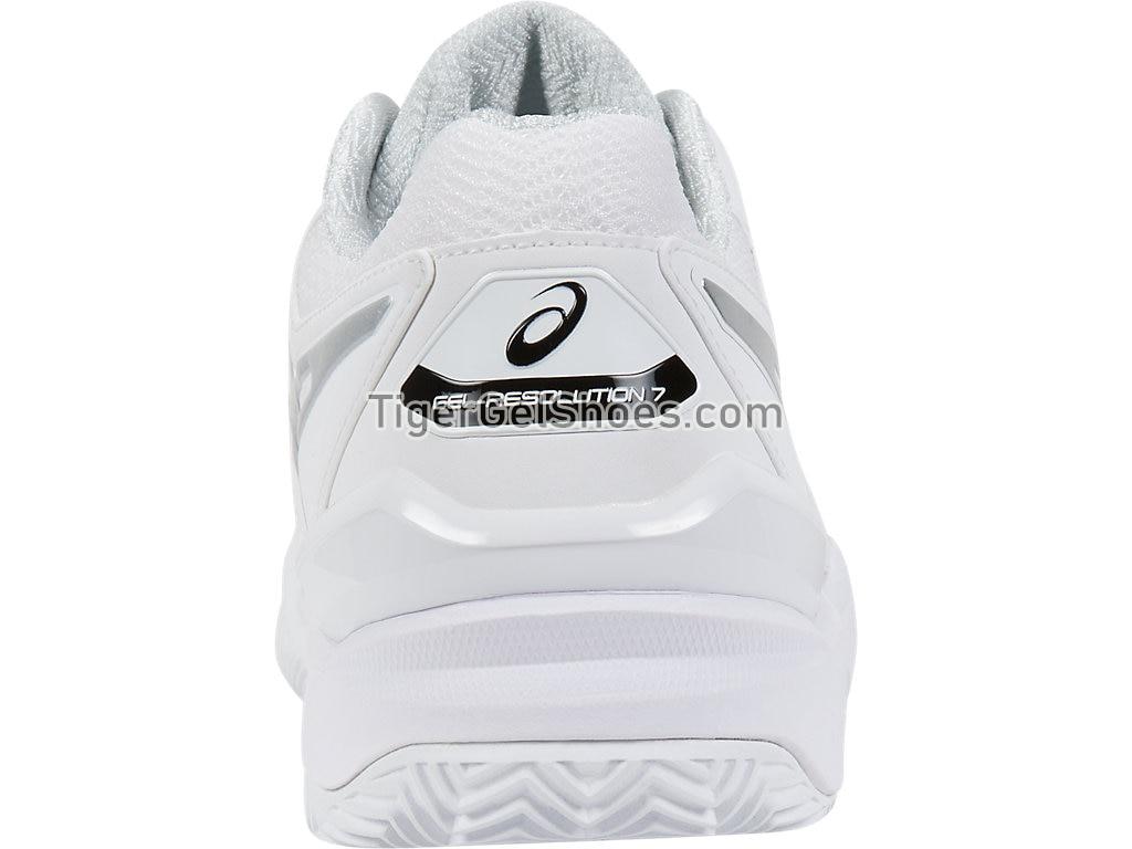 Asics GEL-Resolution 7 Clay Court White/Silver E702Y-0193 Mens Tennis Shoes