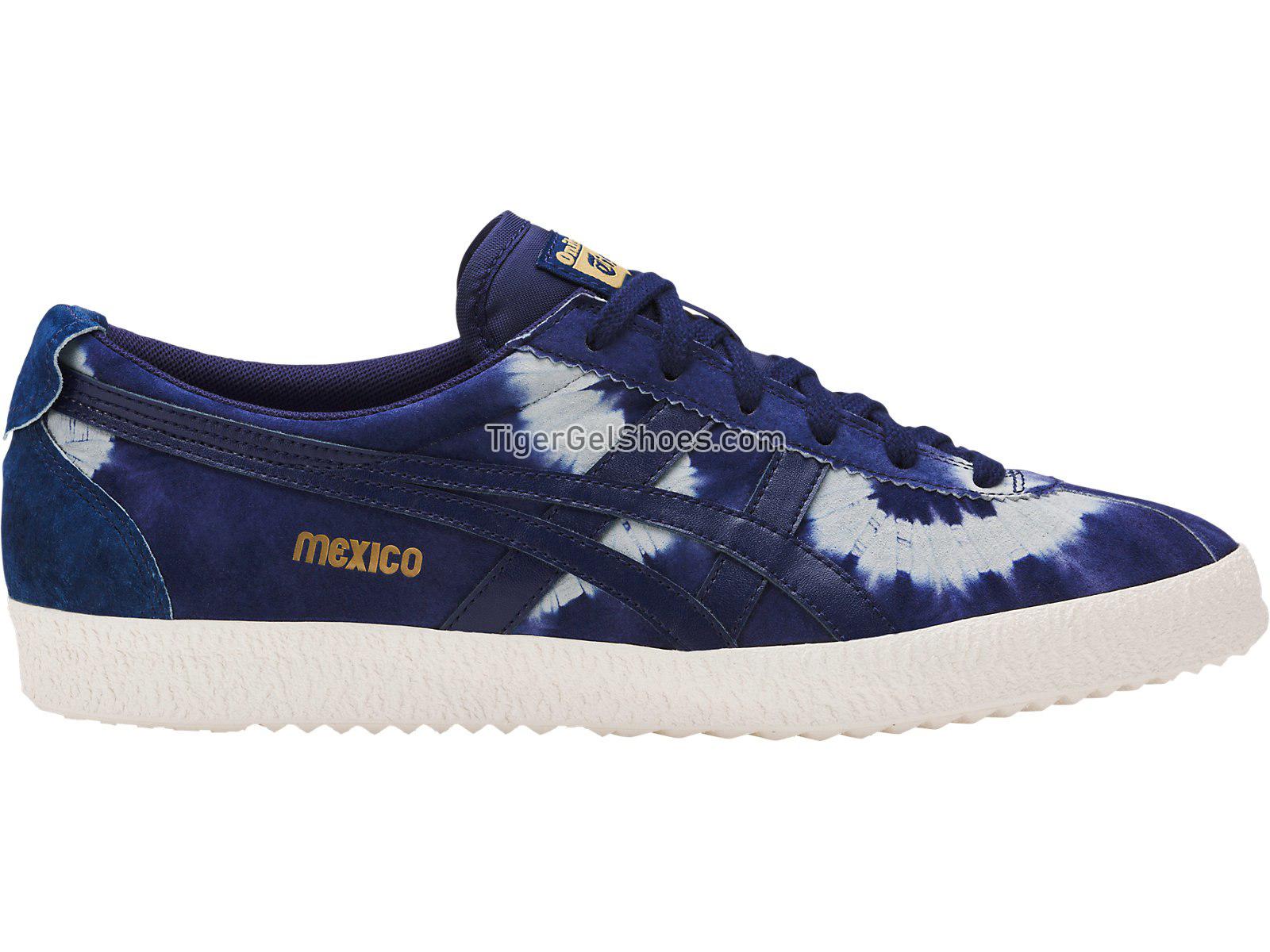 Onitsuka Tiger Mexico Delegation Shibori Indigo Blue/Indigo Blue D7N0L-4949 Mens Womens Shoes