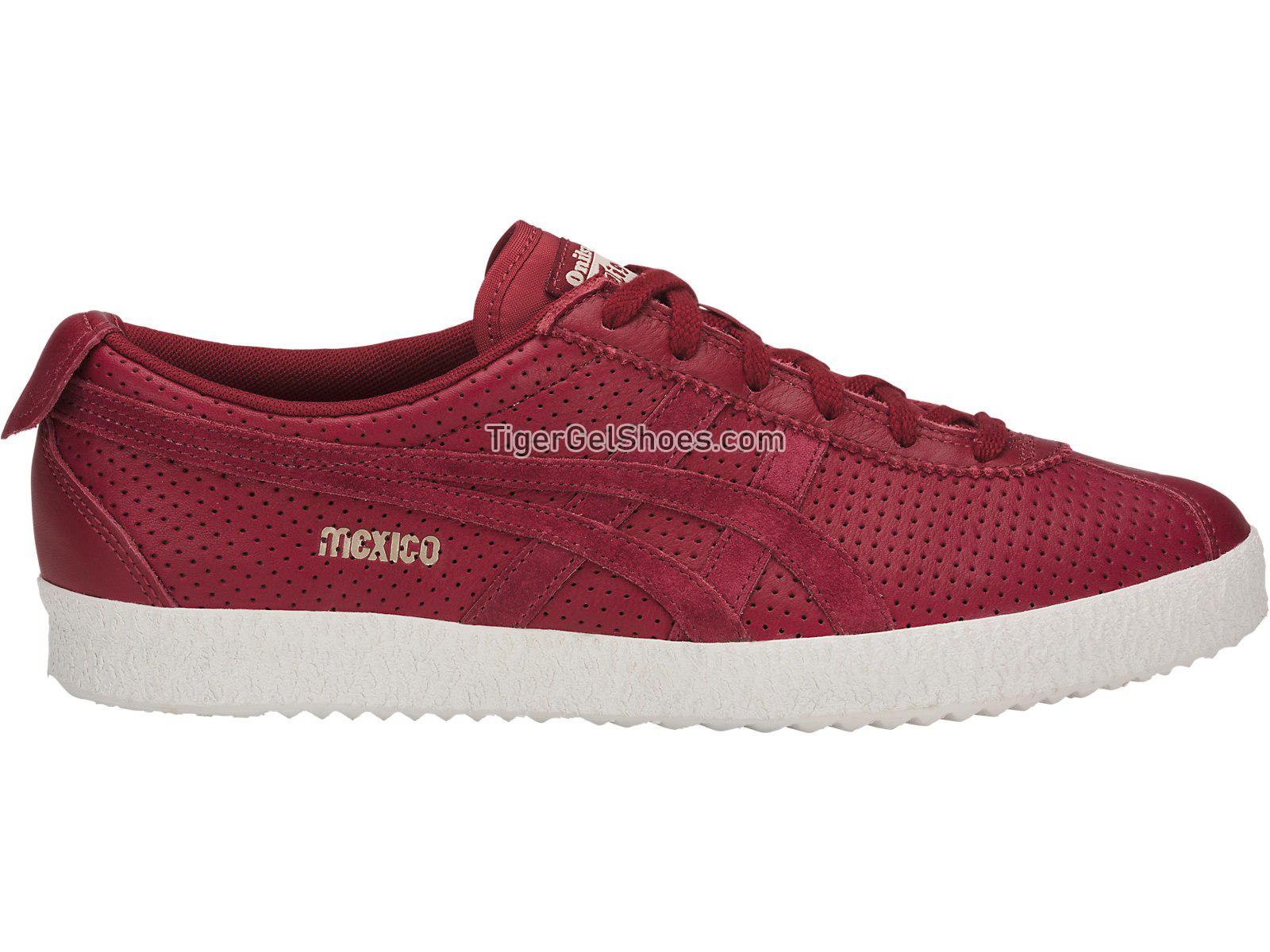 Onitsuka Tiger Mexico Delegation Burgundy/Burgundy D808L-2626 Mens Womens Shoes