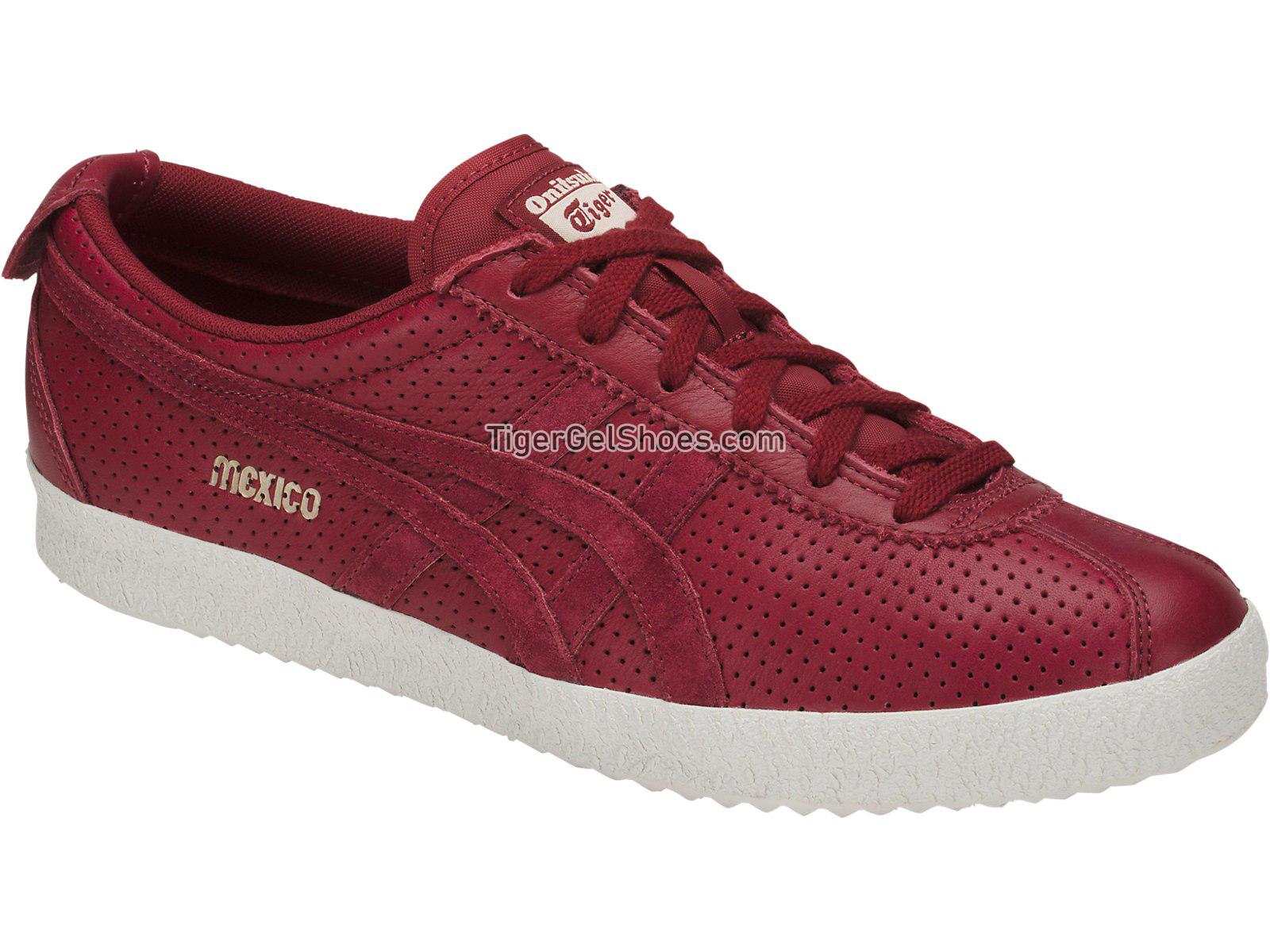 Onitsuka Tiger Mexico Delegation Burgundy/Burgundy D808L-2626 Mens Womens Shoes