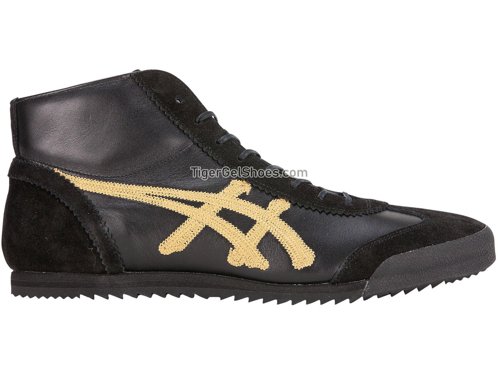 Onitsuka Tiger Mexico Mid Runner DX Black/Gold D7R1L-9094 Mens Womens Shoes