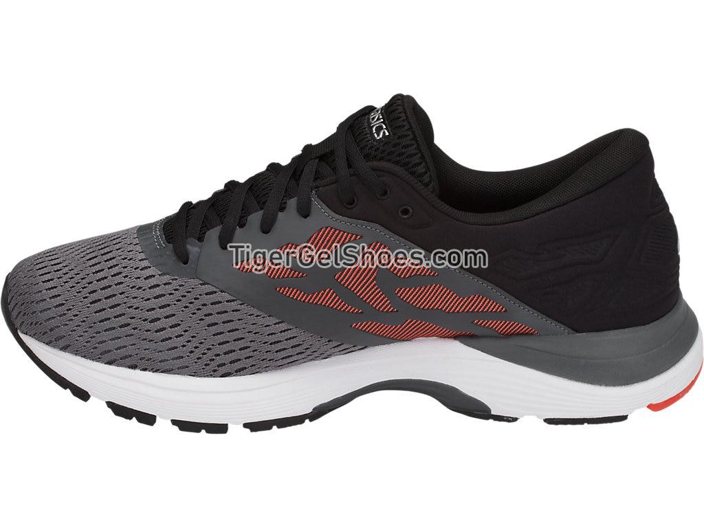 Asics GEL-Flux 5 Carbon/Black/Cherry Tomato T811N-9790 Mens Running Shoes