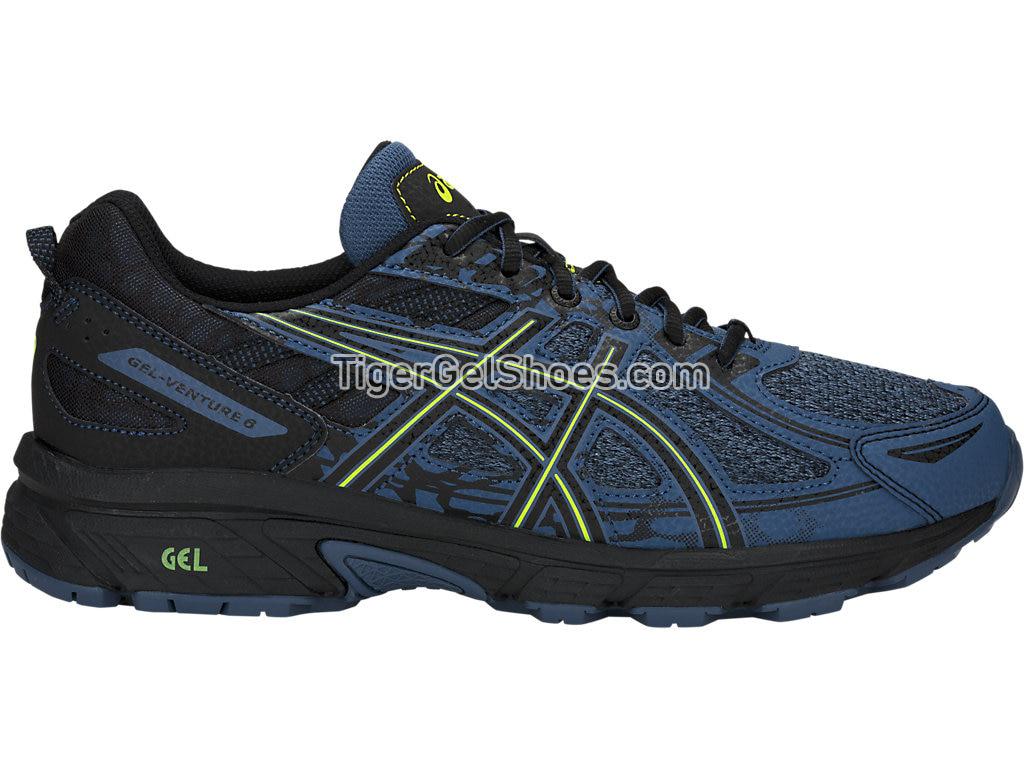 Asics GEL-Venture 6 MX Grand Shark/Neon Lime 1011A591-400 Mens Running Shoes