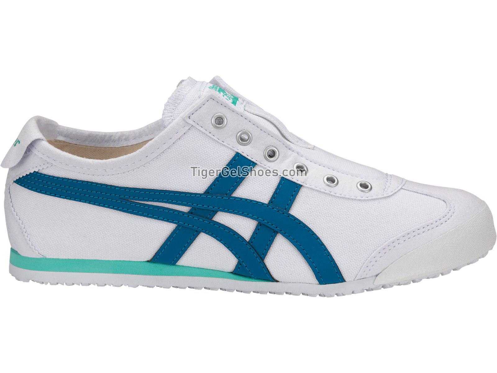 Onitsuka Tiger Mexico 66 Slip-On White/Turkish Blue D3K5N-0146 Womens Shoes